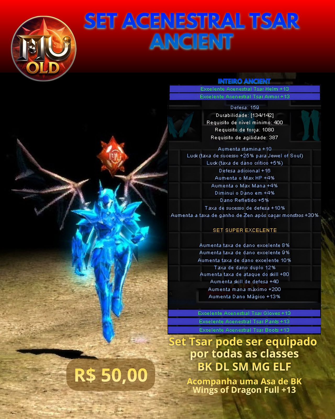 Aproveitem nossos Novos Lançamentos! Set Ancenestral Tsar e Kit Hyon Green